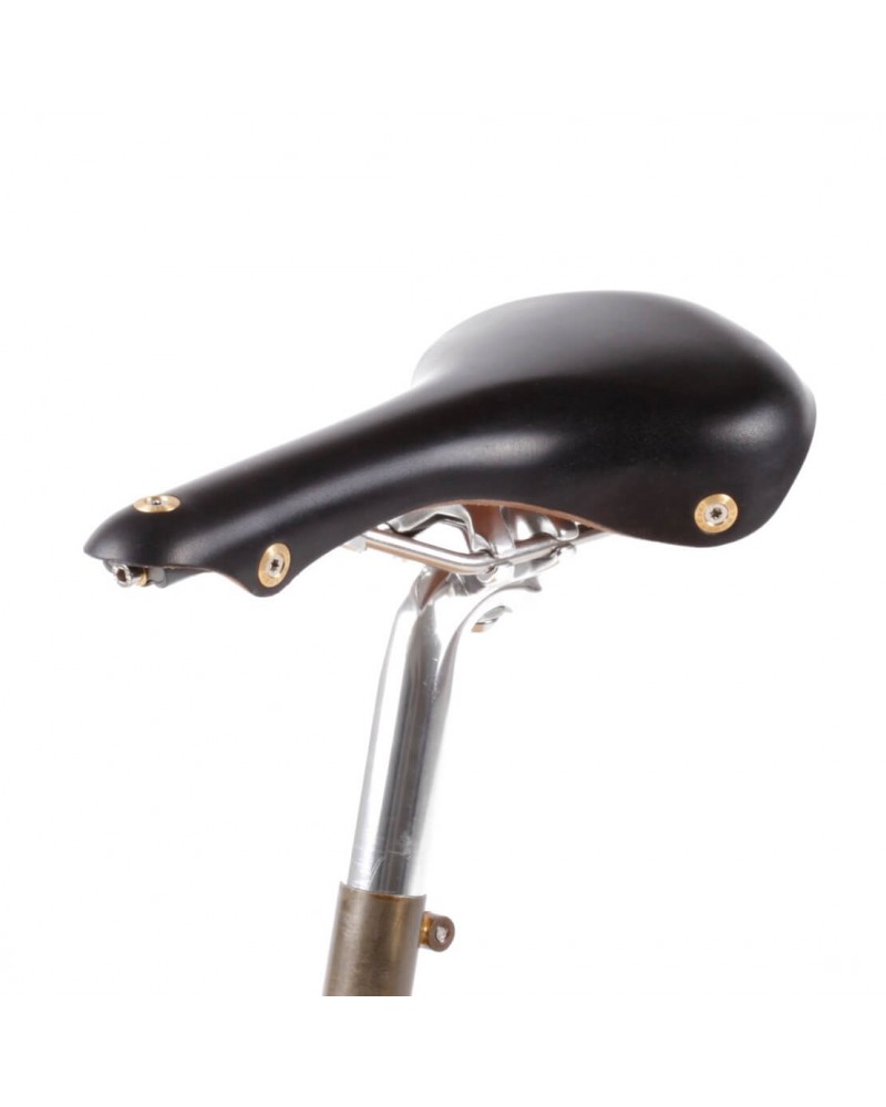 Selle vélo cuir course rails titane Berthoud Galibier