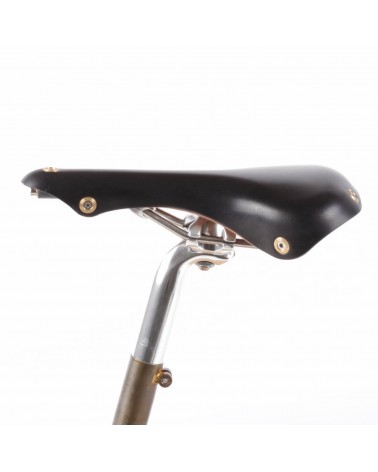 Selle vélo cuir course rails titane Berthoud Galibier 2