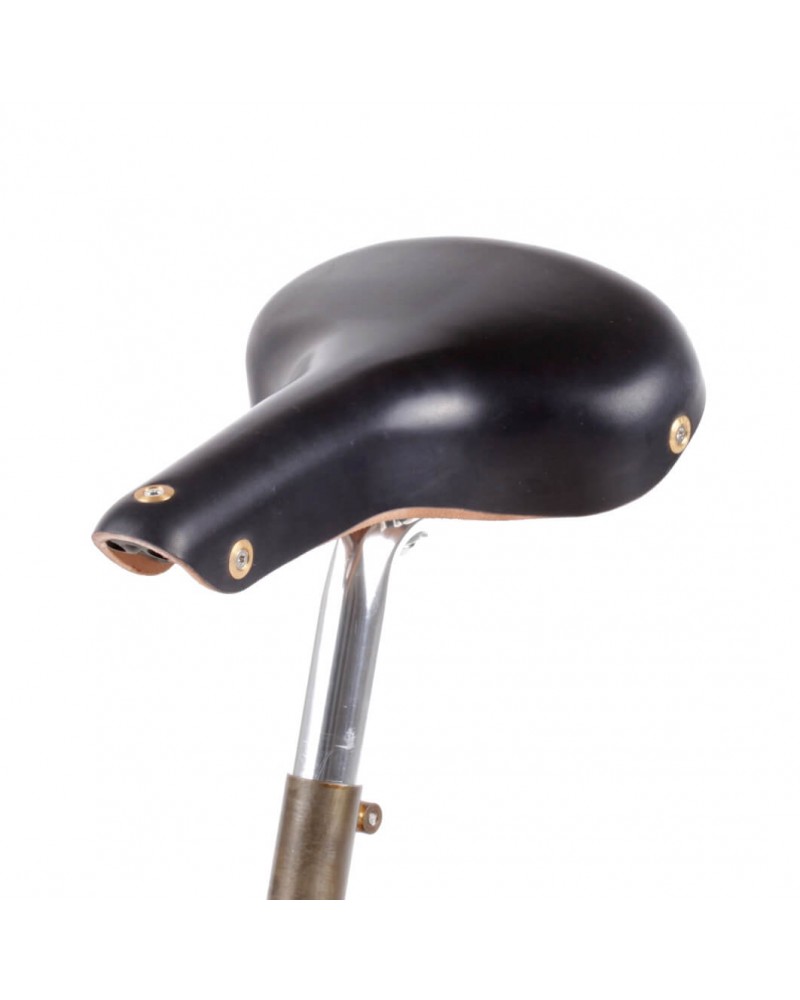 Selle vélo cuir ville rails titane Berthoud Vars