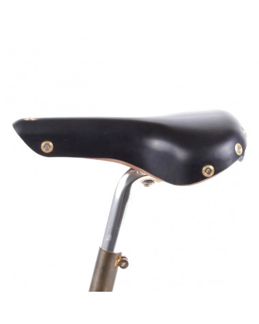 Selle vélo cuir ville rails titane Berthoud Vars 2