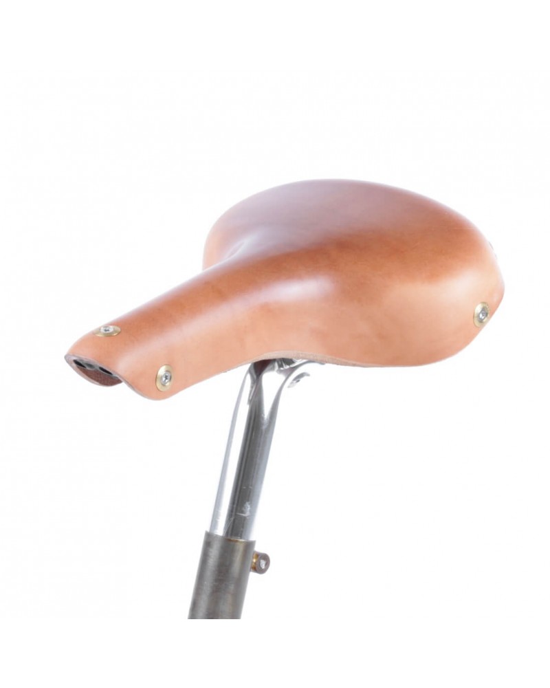 Selle vélo cuir ville rails titane Berthoud Vars