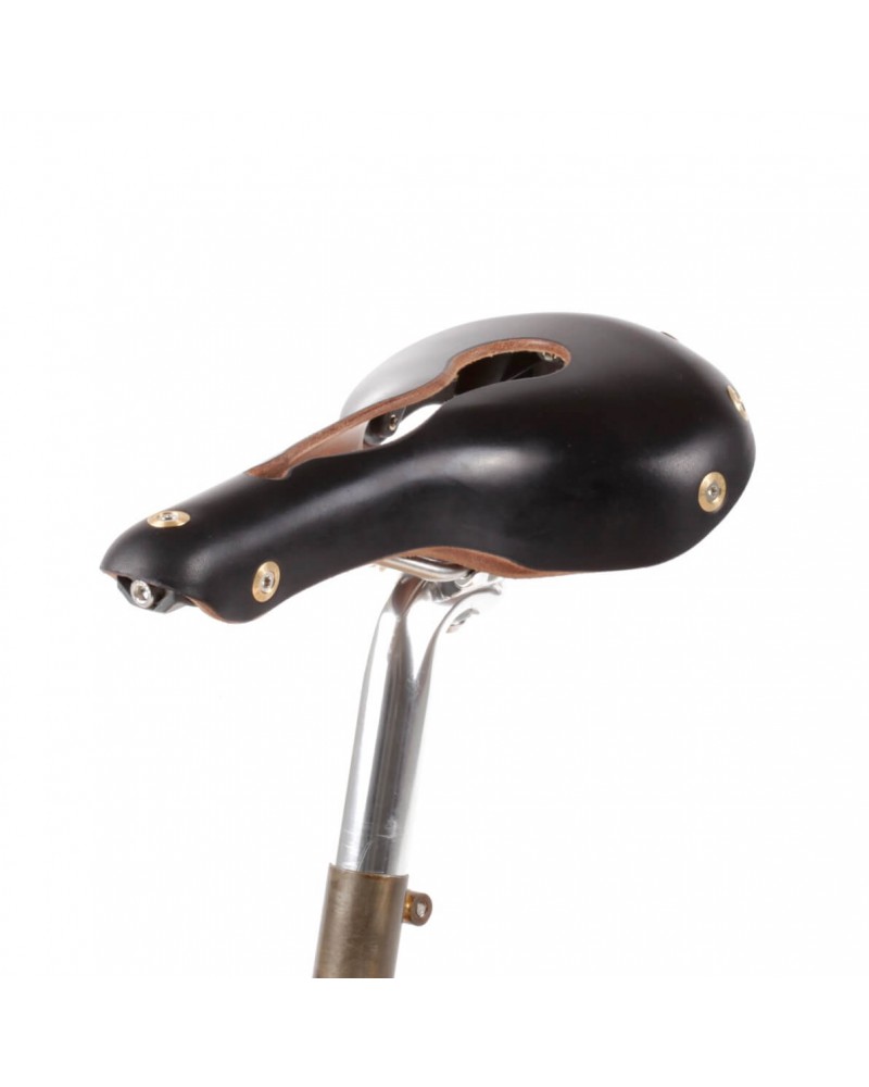 Selle vélo cuir ouvert nerf pudendal randonnée Berthoud Aspin