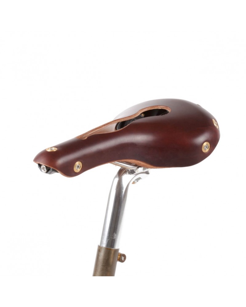 Selle vélo cuir ouvert nerf pudendal randonnée Berthoud Aspin