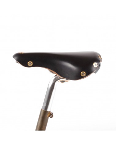 Selle vélo cuir dame rails titane randonnée Berthoud Agnel 2