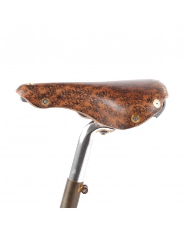 Selle vélo cuir dame rails titane randonnée Berthoud Agnel 2