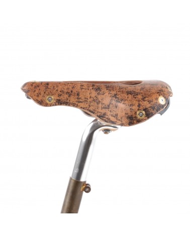 Selle vélo cuir ouvert dame randonnée nerf pudendal Berthoud 2