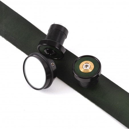 bar-end spiegel randonneur berthoud limited edition leder cnc bewerkt groen rood