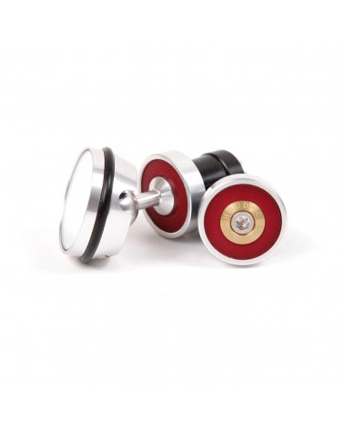 spegel berthoud styrbygel end hiker styrbygel silver anodiserat läder begränsad upplaga röd grön