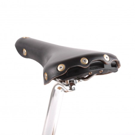 Selle vélo cuir randonnée rails titane Berthoud Aravis