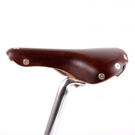 Sillín para bicicleta, cuero, raíles de titanio Berthoud Aravis