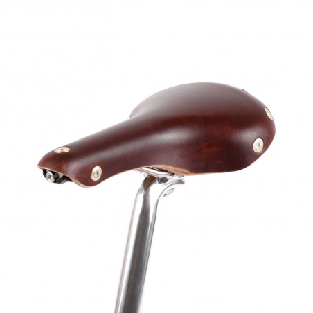 Selle vélo cuir randonnée rails titane Berthoud Aravis