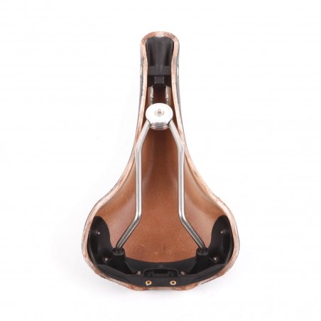 Selle vélo cuir randonnée rails titane Berthoud Aravis