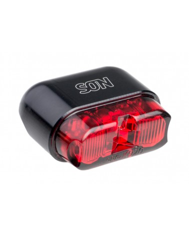 feu arrière vélo noir SON pour porte bagage tube Ø10