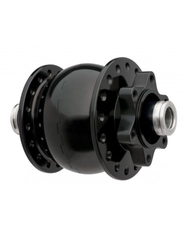 SON 28 dynamonav, 12 axlar, 6-hålsskiva, svart