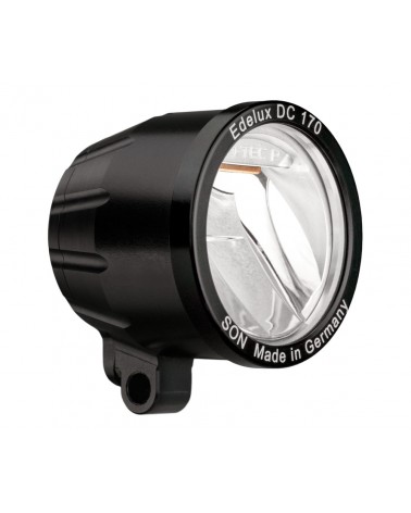 SON Edelux DC 170 sort cykelforlygte