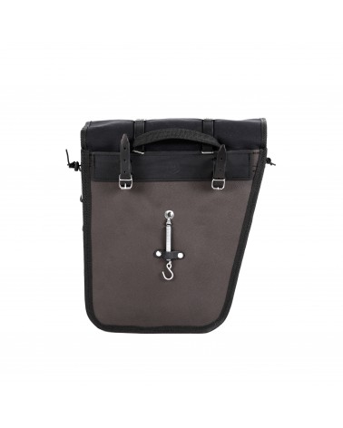 Par GB367 sidopackväskor med rem/fjäderfäste - helt i svart 2