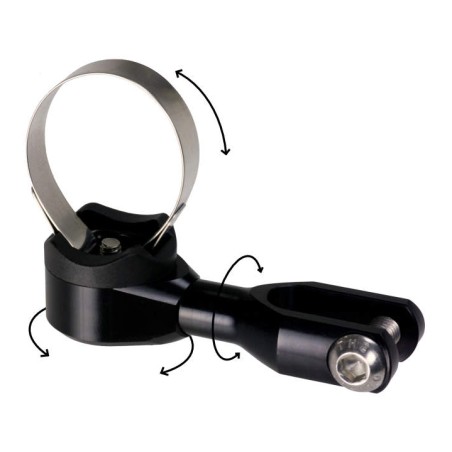 Fäste för framljus velo SON Nabendynamo Delux 3 dimensioner för styre