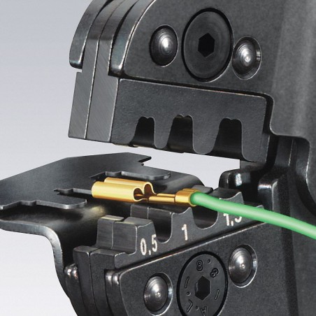 Alicates profesionales para crimpar clavijas y terminales de anillo - Knipex n° 97 52 14