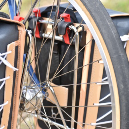 GB1500 Pannier set w/ Klickfix fixtures - Gray/Natural