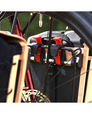 GB1500 Pannier set w/ Klickfix fixtures - Black/Natural 2