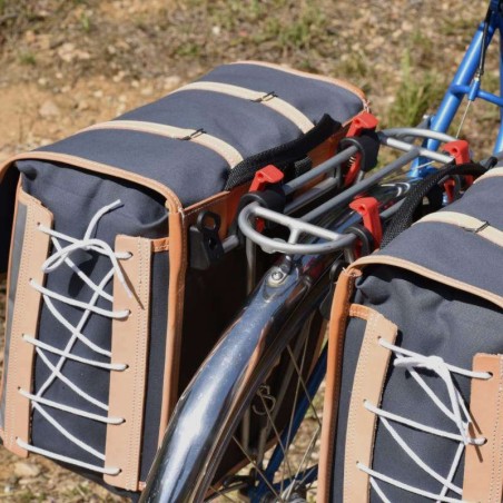 GB367 Set di borse con fissaggi Klickfix - Grigio/Naturale