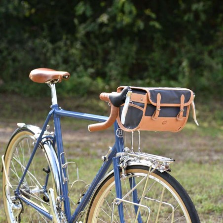 Bolsa de manillar para bicicleta GB905 - Gris/Natural