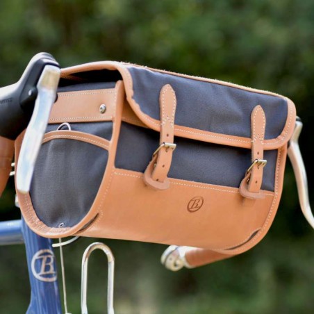 Bolsa de manillar para bicicleta GB905 - Gris/Natural