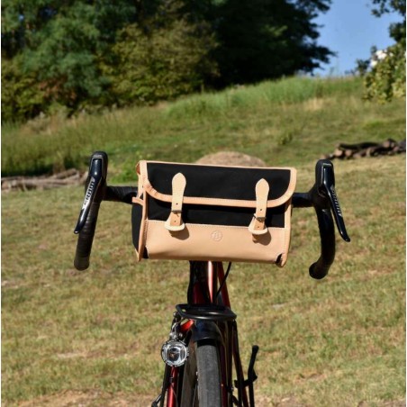 Bolsa de manillar para bicicleta GB905 - Negro/Natural