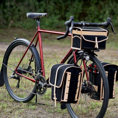Bolsa de manillar para bicicleta GB2086 - Negro/Natural