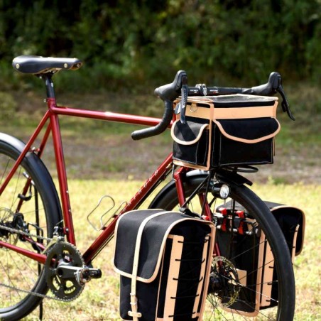 Bolsa de manillar para bicicleta GB2299 - Negro/Natural