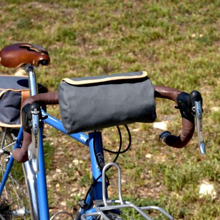 Bolsa para sillín de bicicleta GB288 - Gris / Natural