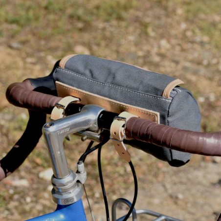 Bolsa para sillín de bicicleta GB288 - Gris / Natural