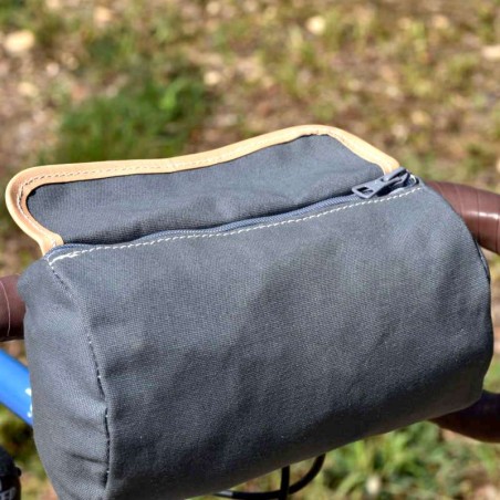 Bolsa para sillín de bicicleta GB288 - Gris / Natural