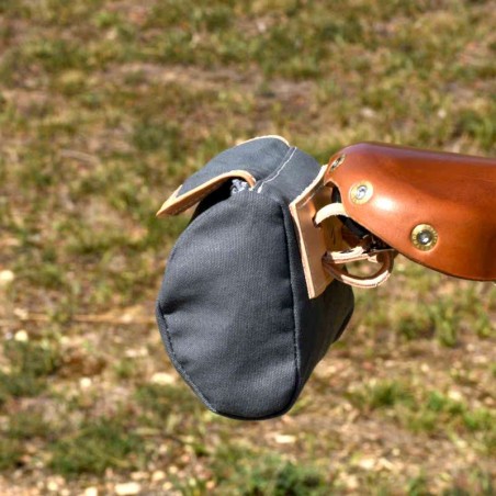 Bolsa para sillín de bicicleta GB288 - Gris / Natural