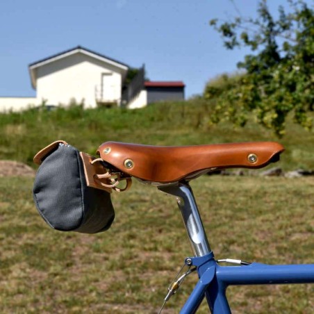Bolsa para sillín de bicicleta GB288 - Gris / Natural