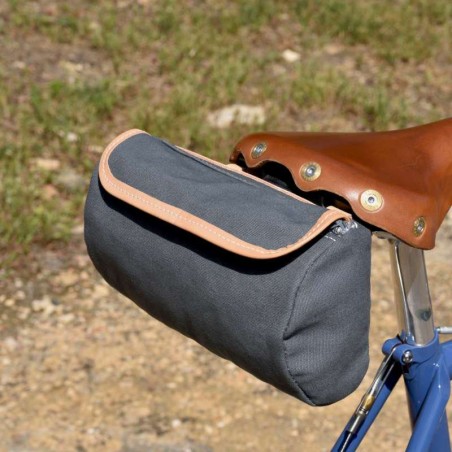 Bolsa para sillín de bicicleta GB288 - Gris / Natural