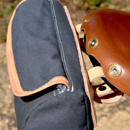 Bolsa para sillín de bicicleta GB288 - Gris / Natural