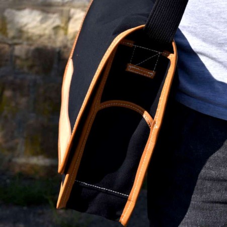 Messenger Style Tasche - schwarz