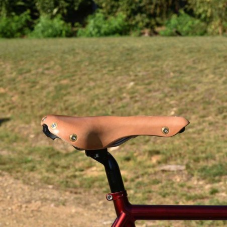 Selle vélo cuir ouvert nerf pudendal randonnée Berthoud Aspin
