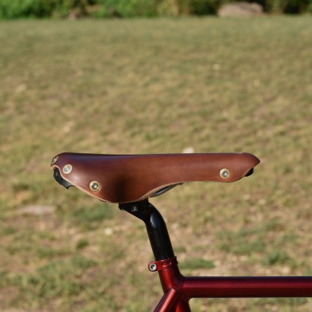 Silla de montar de cuero marrón Aravis