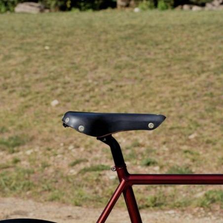 Selle vélo cuir ville rails titane Berthoud Vars