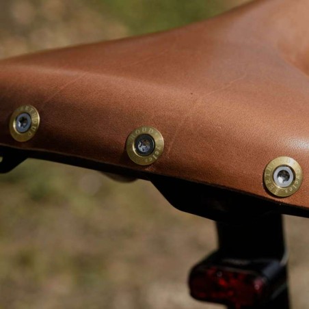 Selle vélo cuir ville rails titane Berthoud Vars