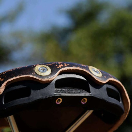 Selle vélo cuir dame randonnée Berthoud Marie Blanque