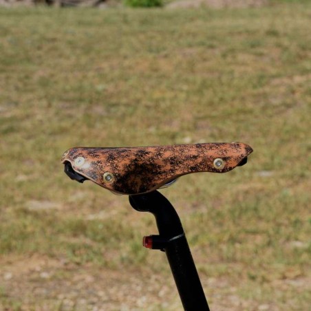 Sillín de bicicleta de cuero Abierto Marie Blanque Corcho