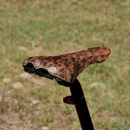 Sillín de bicicleta de cuero Abierto Marie Blanque Corcho