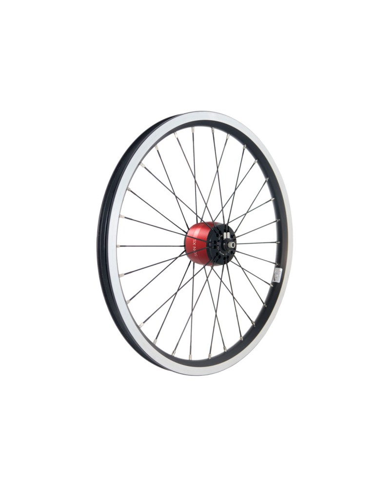 Ruota Brompton da 16" con mozzo SON XS a dinamo - 20 o 28 raggi