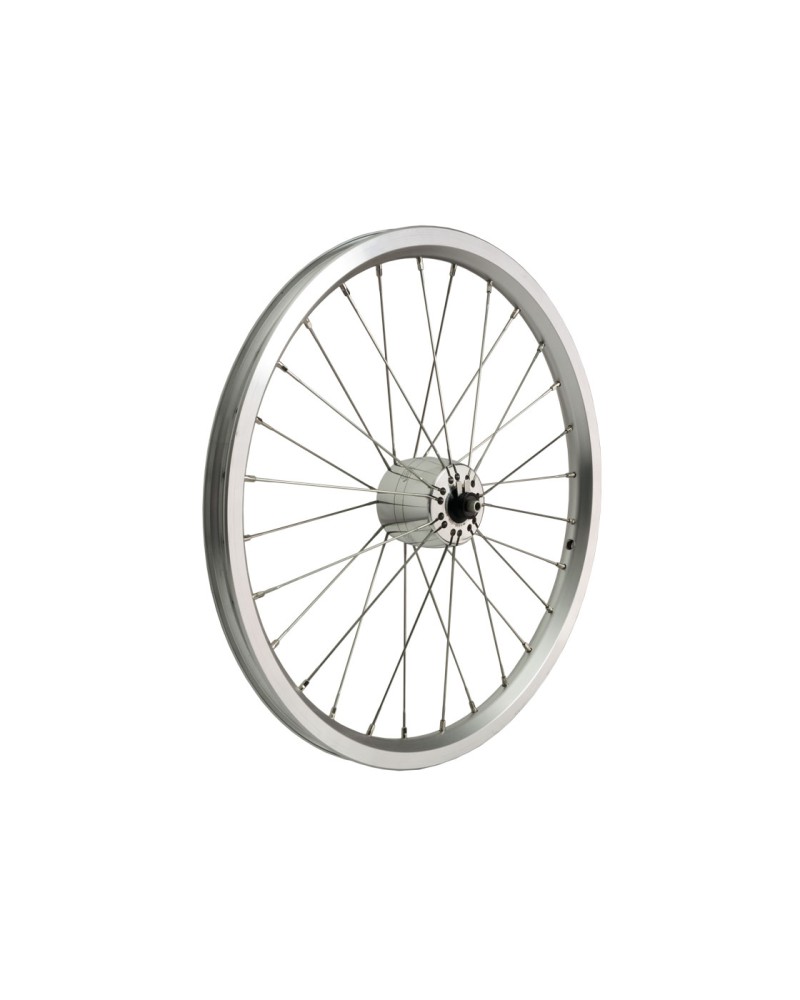 Ruota Brompton da 16" con mozzo SON XS a dinamo - 20 o 28 raggi