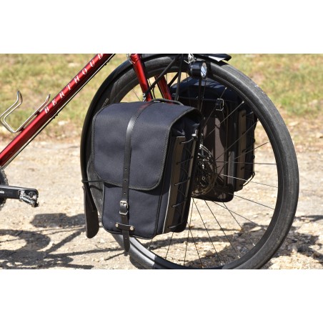 Paar Seitentaschen GB1500 Riemen-/Federbefestigung - Komplett schwarz