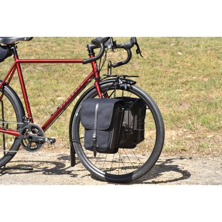 Paar Seitentaschen GB1500 Riemen-/Federbefestigung - Komplett schwarz