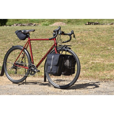 Paar Seitentaschen GB1500 Riemen-/Federbefestigung - Komplett schwarz